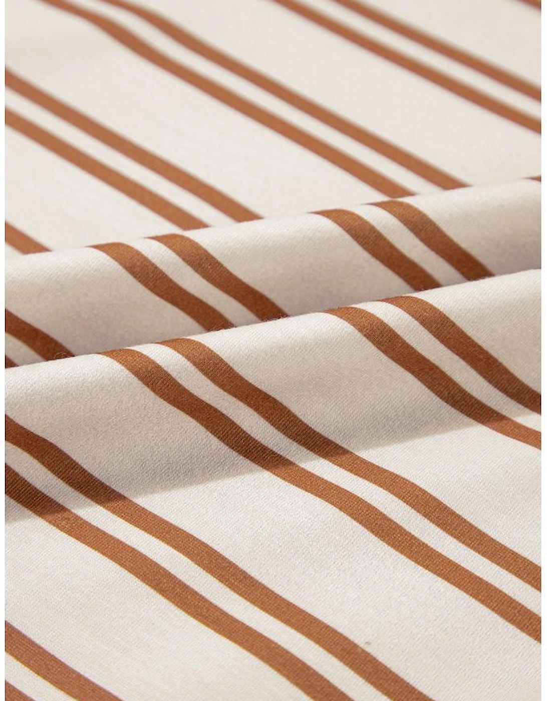 Khaki Stripe Round Neck Sleeveless Casual Pocketed Mini Dress