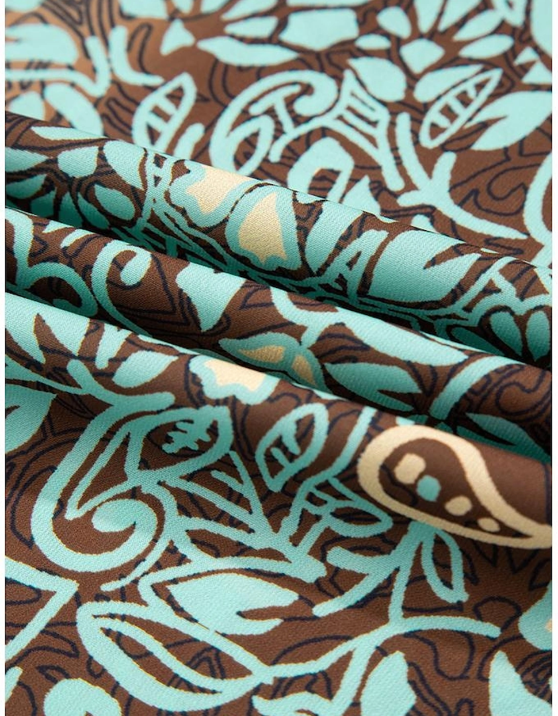 Green Floral Print V Neck Ruffled Trim Backless Tassel Waist Maxi Dress