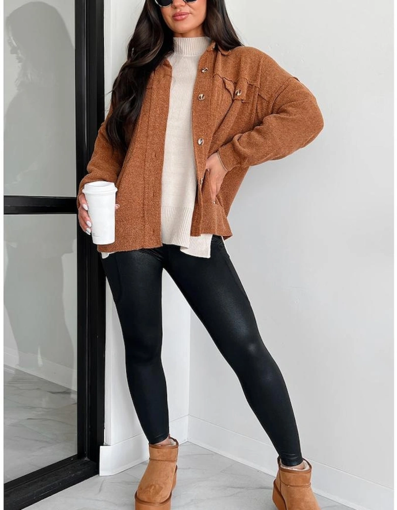 Black V Crossover High Waist Pocketed Leggings