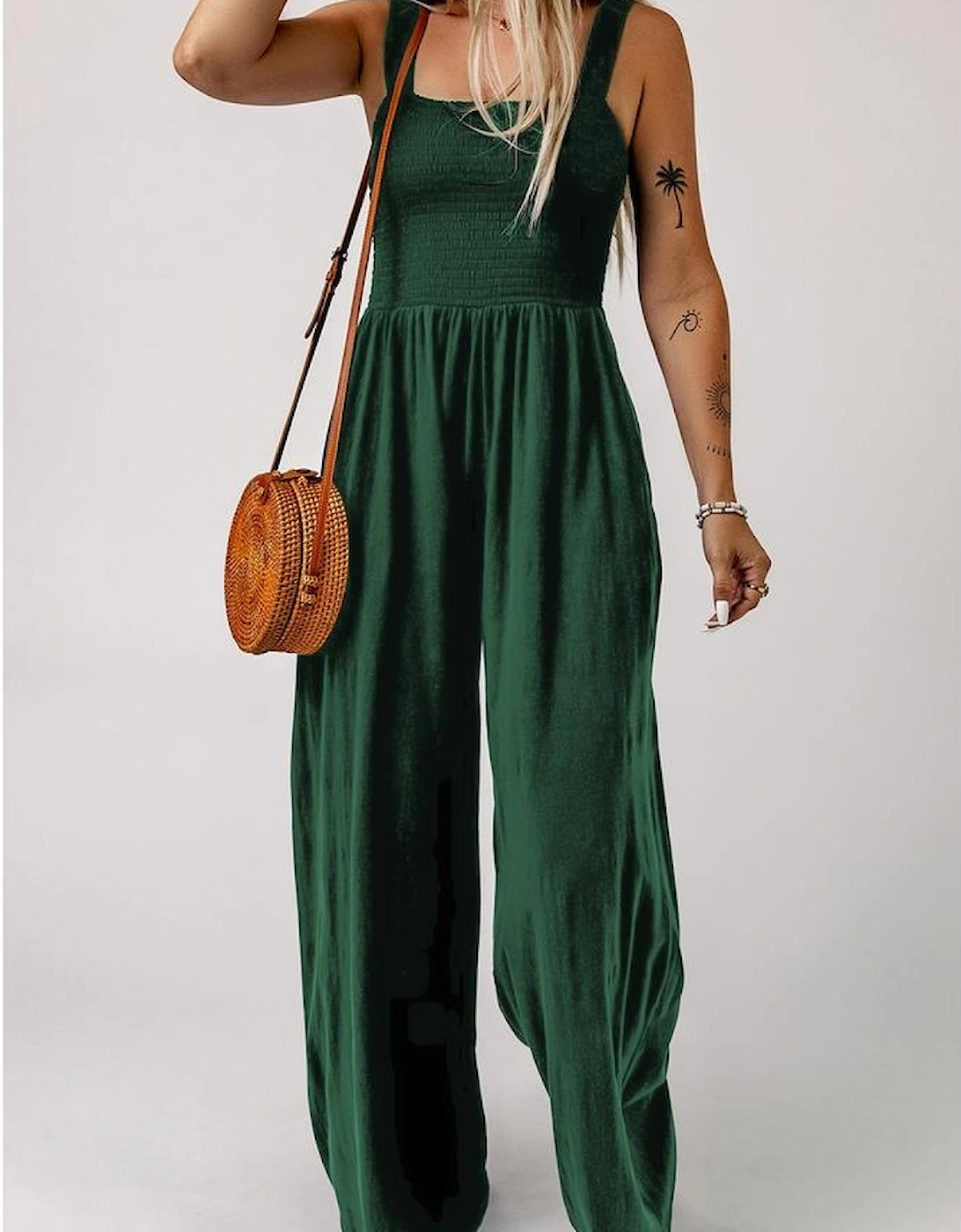 Azura Exchange Smocked Sleeveless Jumpsuit with Pockets, 6 of 5