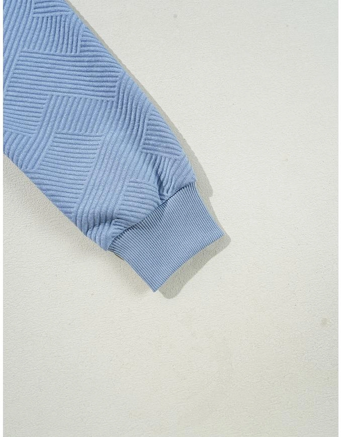 Myosotis Solid Textured Stand Neck Zipper Bomber Jacket