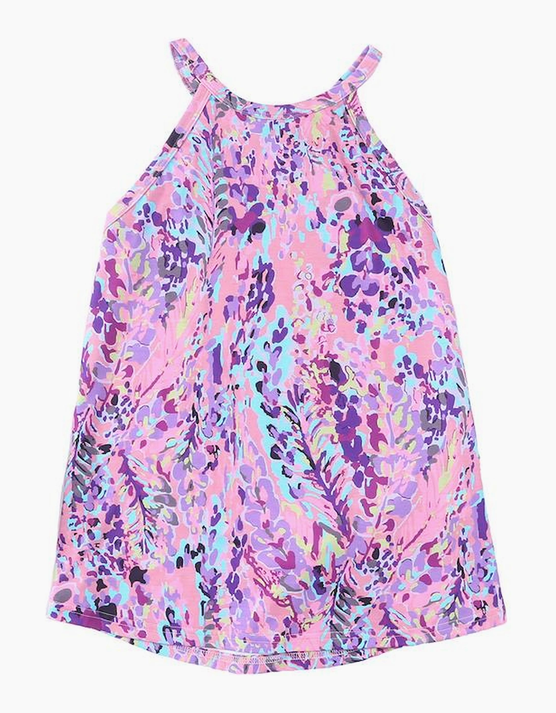 Multicolor Tropical Floral Print Racerback Tank Top