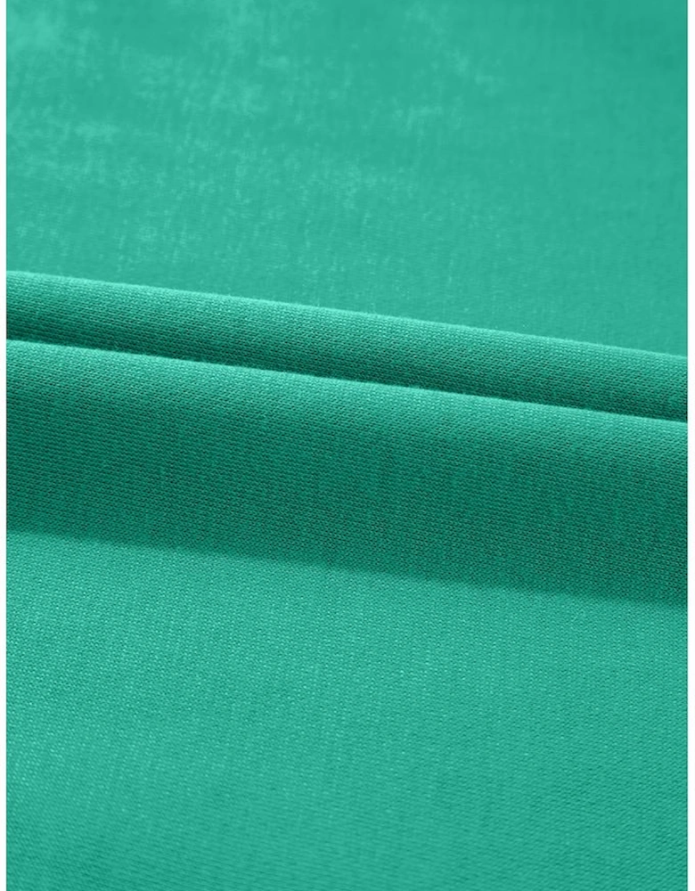 Mint Green Color Contrast Trim V Neck Shift Sleeveless Mini Dress