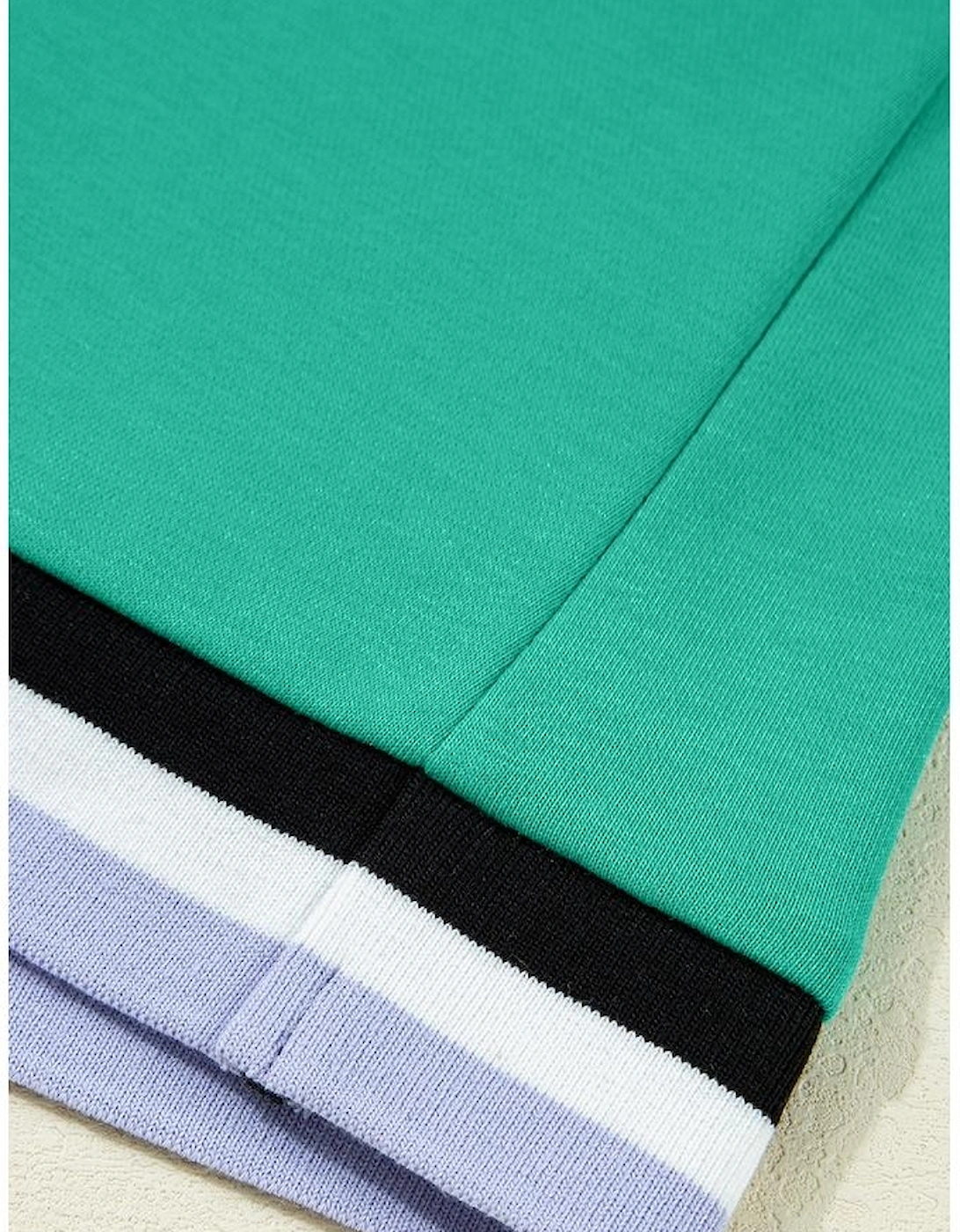 Mint Green Color Contrast Trim V Neck Shift Sleeveless Mini Dress