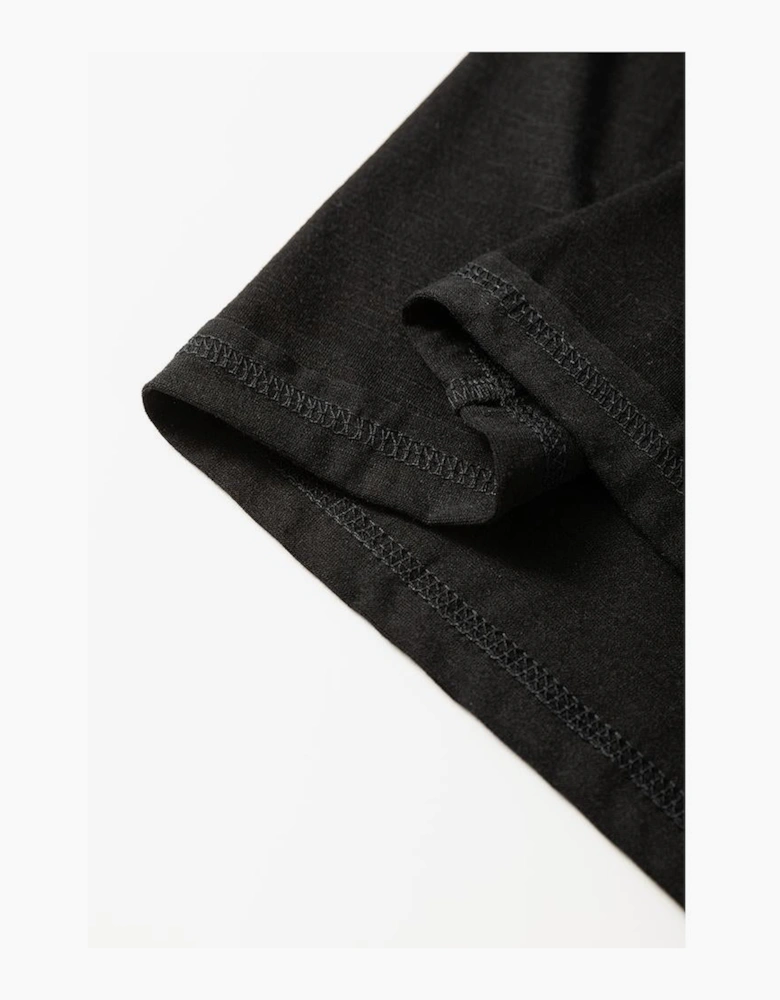 Black Faux Two Piece Floral Long Sleeve Patchwork Tee