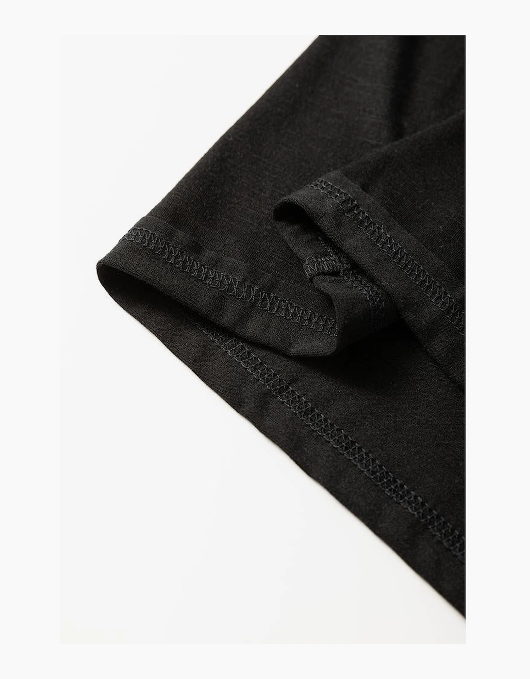 Black Faux Two Piece Floral Long Sleeve Patchwork Tee