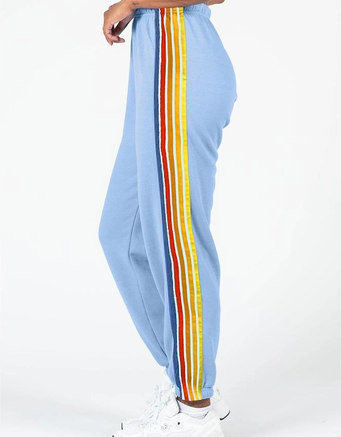 Light Blue Counting Rainbows High Waist Sweatpants