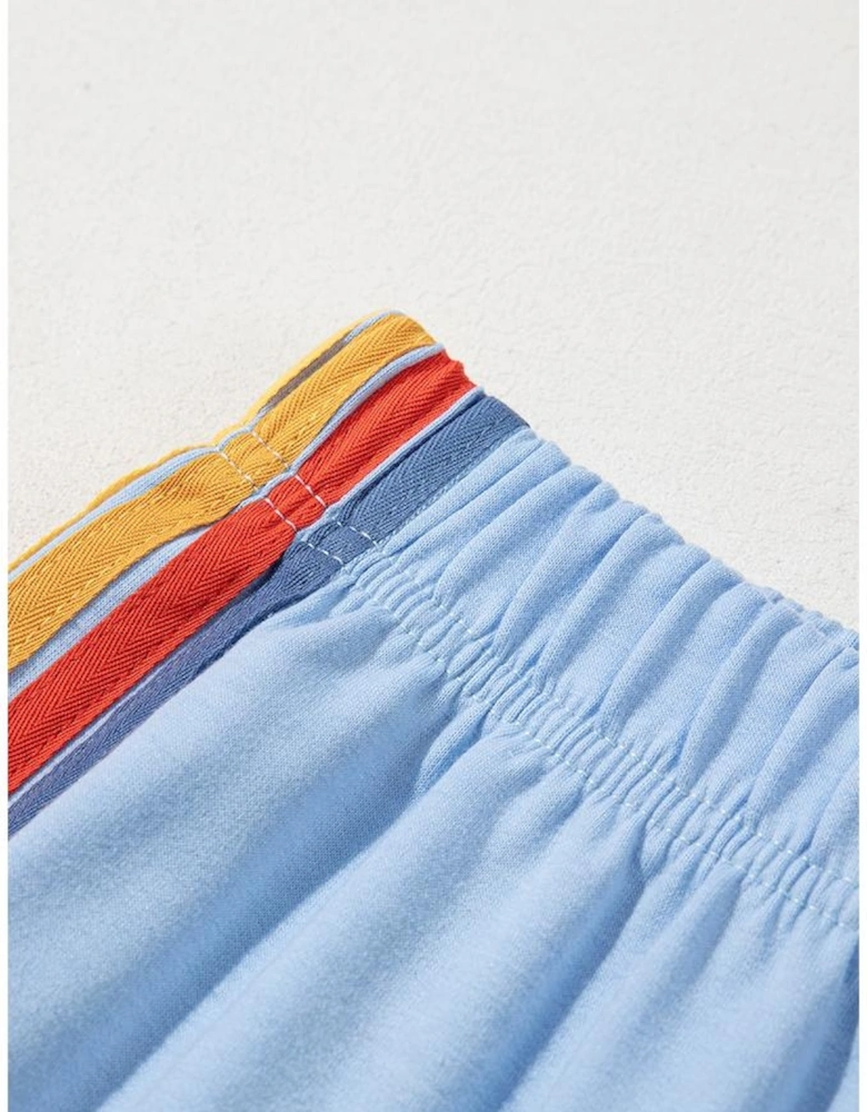 Light Blue Counting Rainbows High Waist Sweatpants