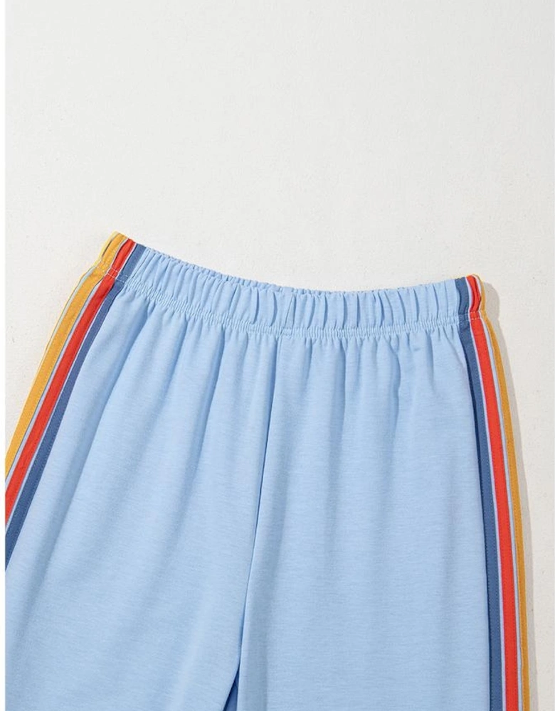 Light Blue Counting Rainbows High Waist Sweatpants