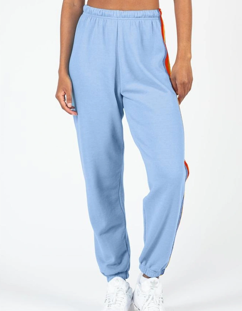 Light Blue Counting Rainbows High Waist Sweatpants