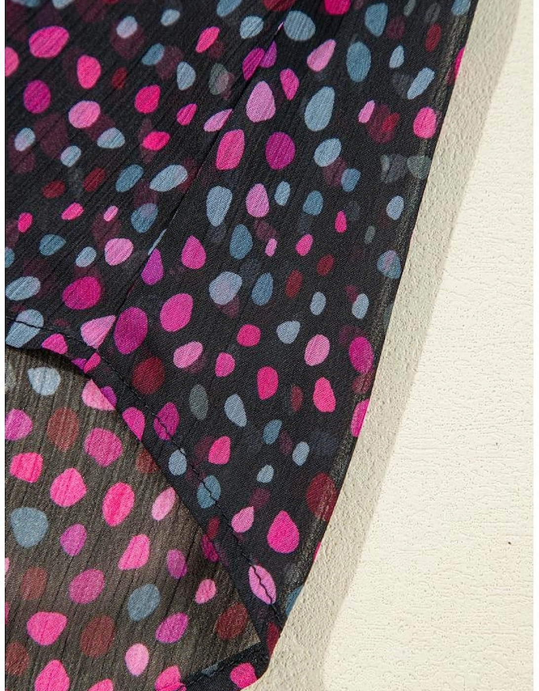 Grape Wine Polka Dot Printed Buttoned Casual Shirt