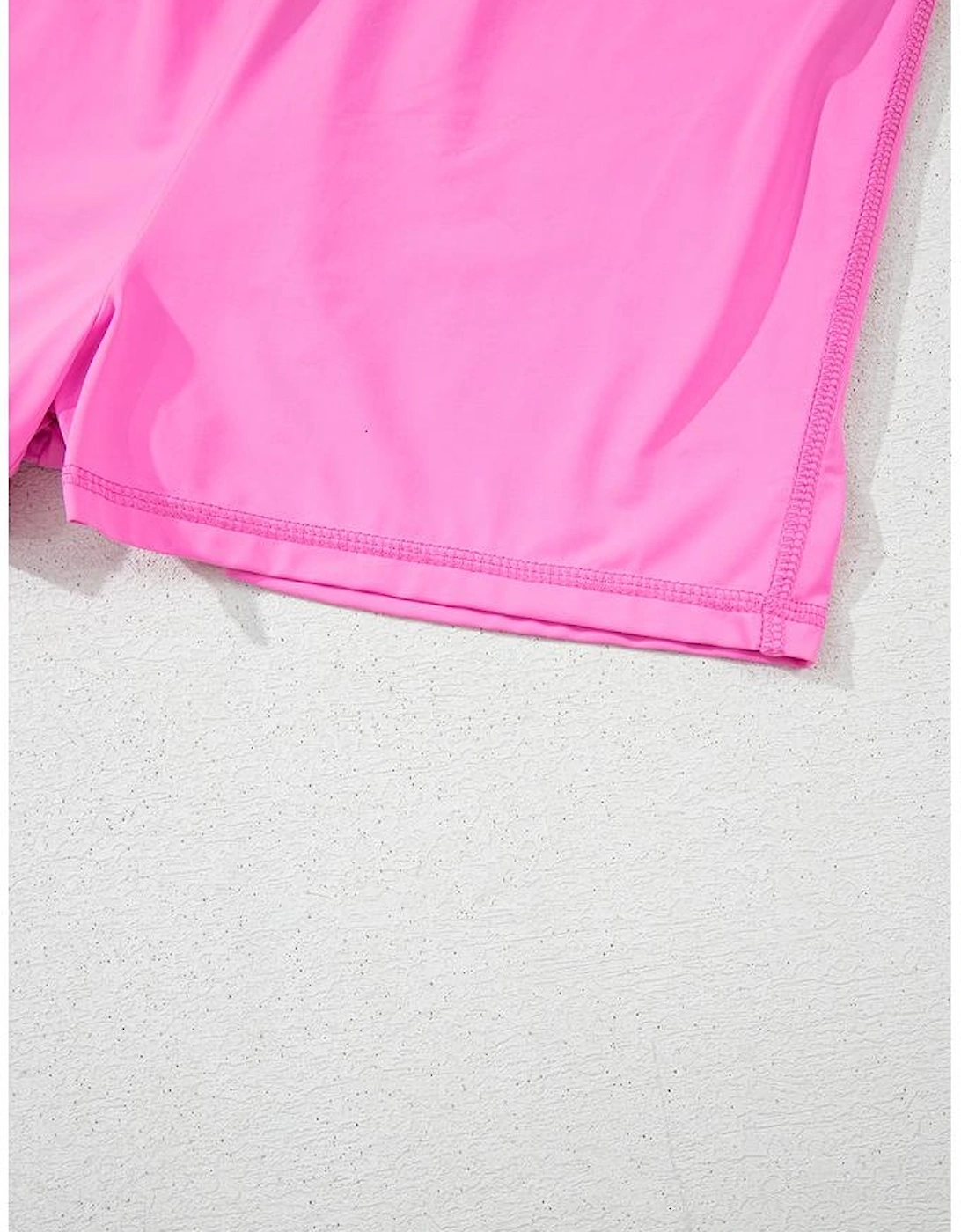 Sachet Pink Plain Sleeveless Loop Drawstring Cinched Waist Romper, 16 of 15