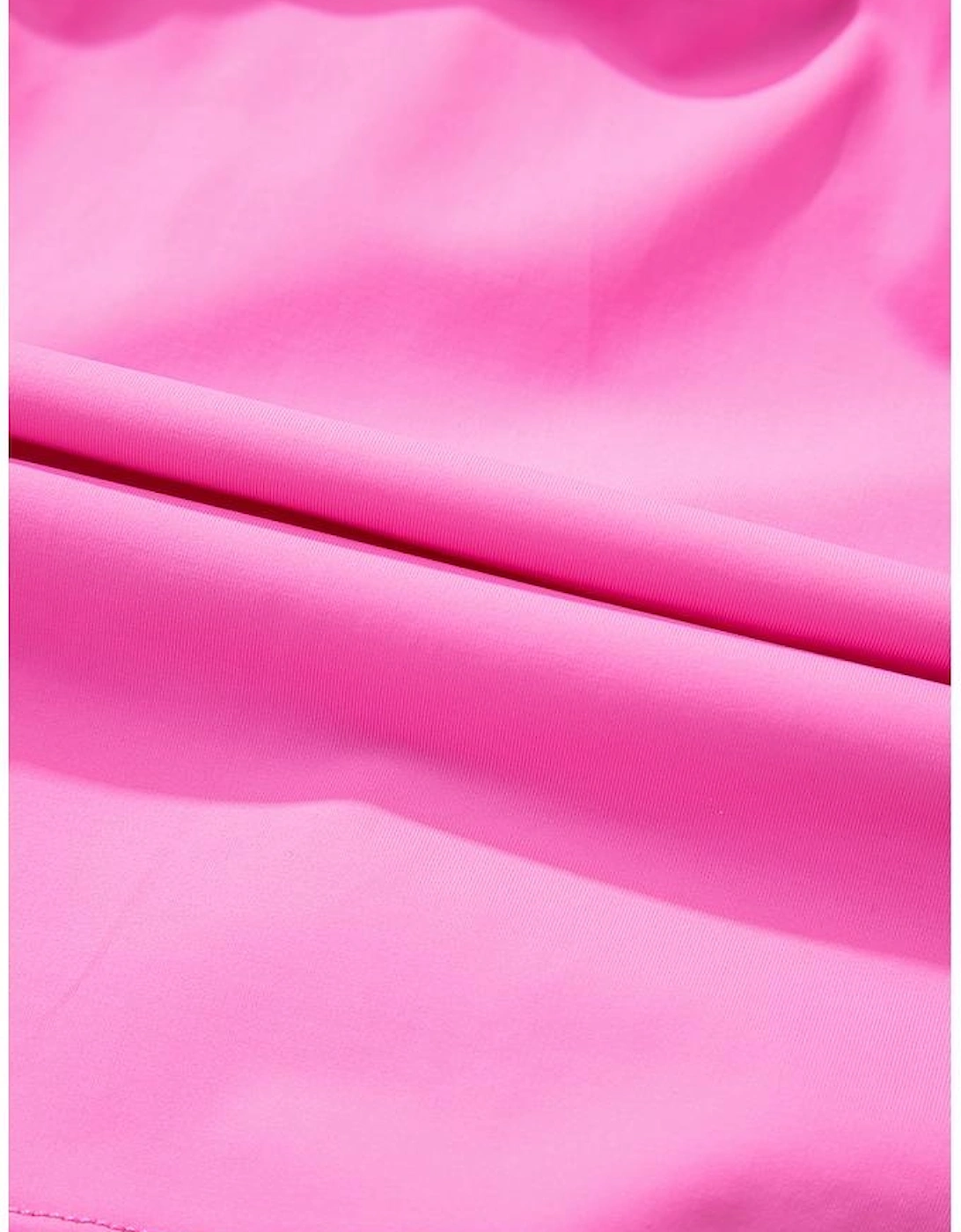 Sachet Pink Plain Sleeveless Loop Drawstring Cinched Waist Romper