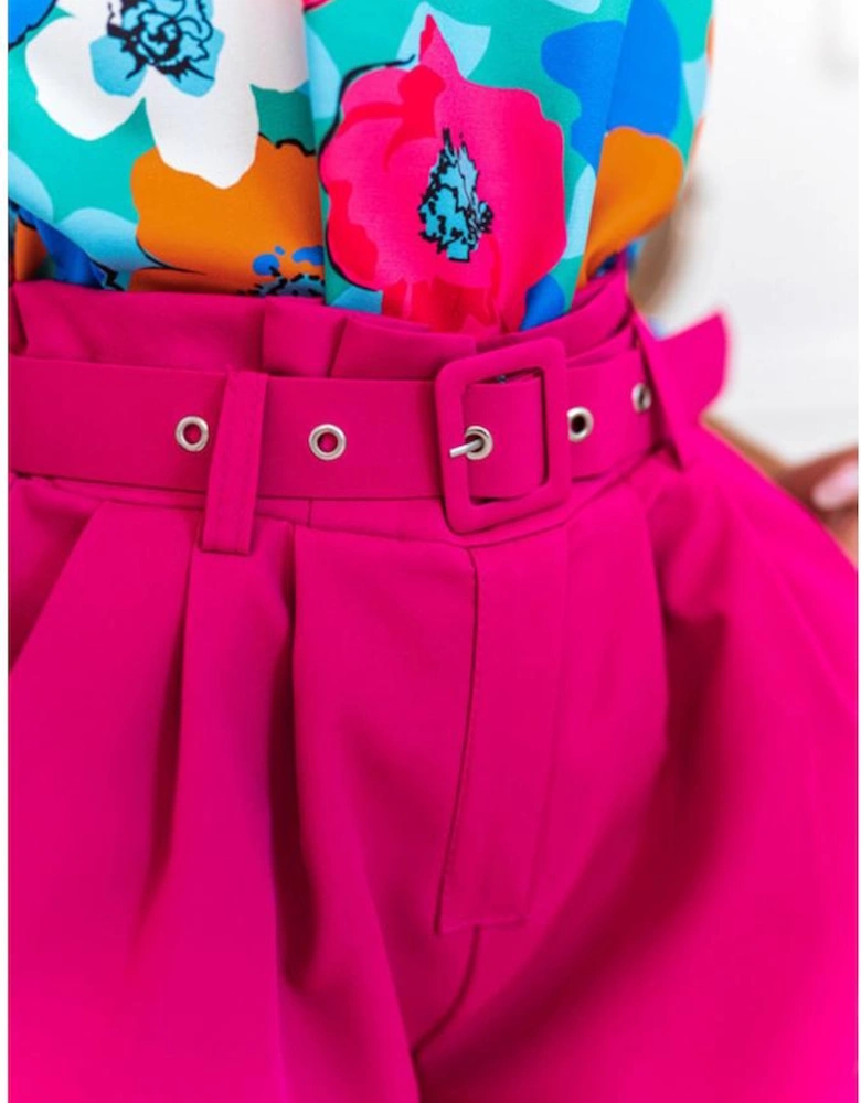 Multicolor Floral Print V Neck 3/4 Sleeve Blouse