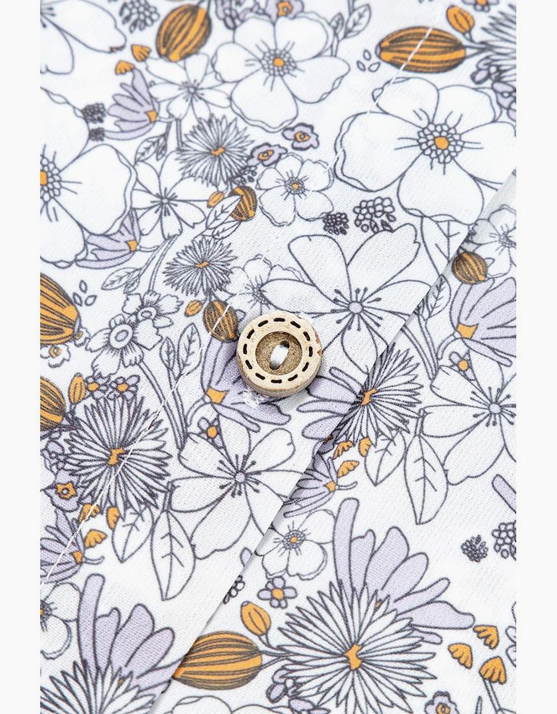 Purple Boho Floral Bishop Sleeve Button Up Loose Shirt