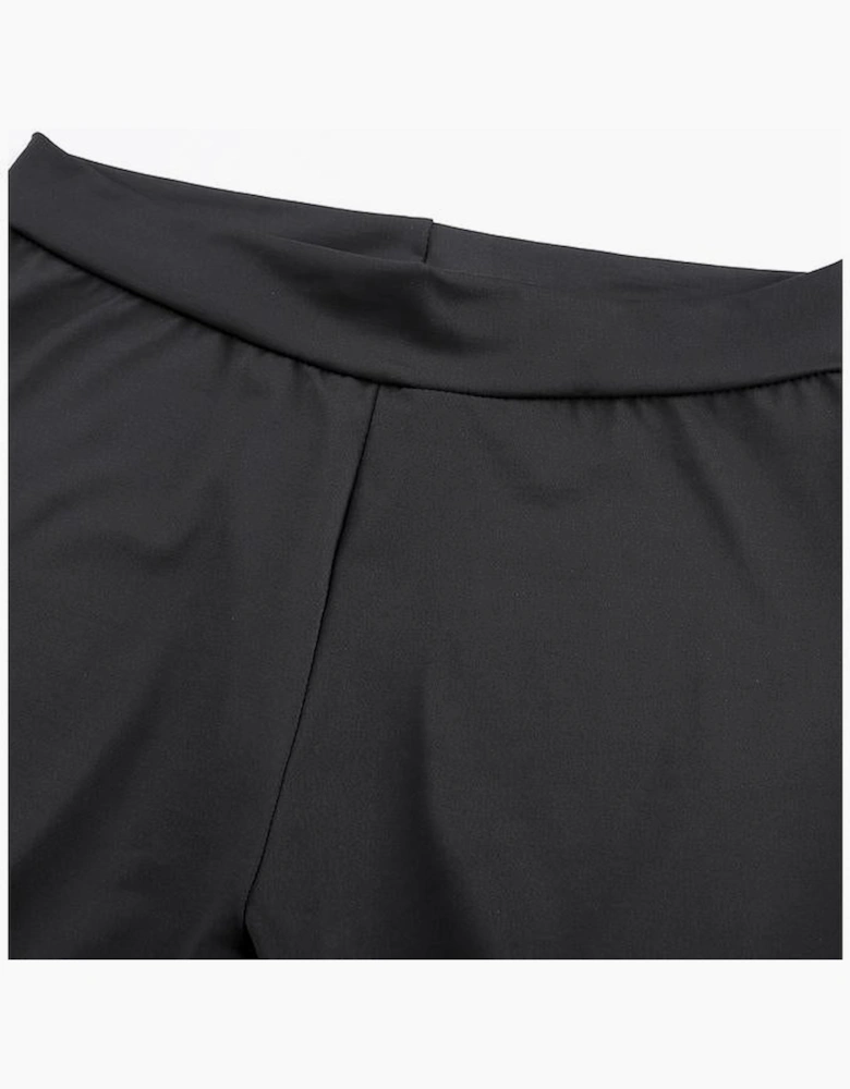 Black Grommet Lace Up Front Leggings