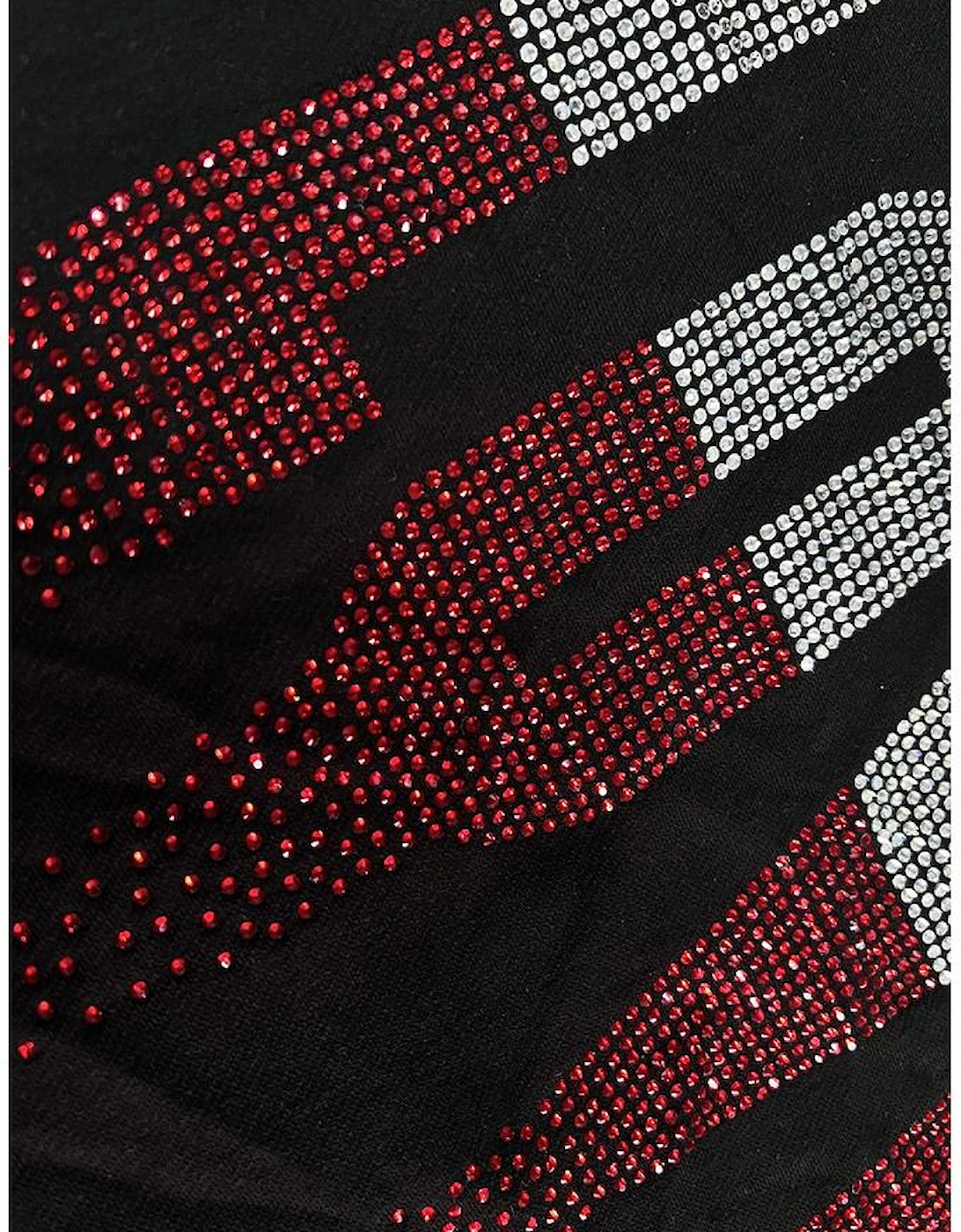 Black Rhinestone LOVE Graphic Crewneck Valentines Sweatshirt