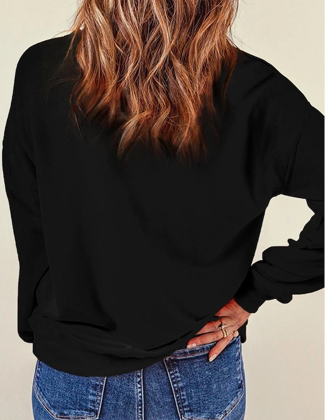 Black Rhinestone LOVE Graphic Crewneck Valentines Sweatshirt, 7 of 6