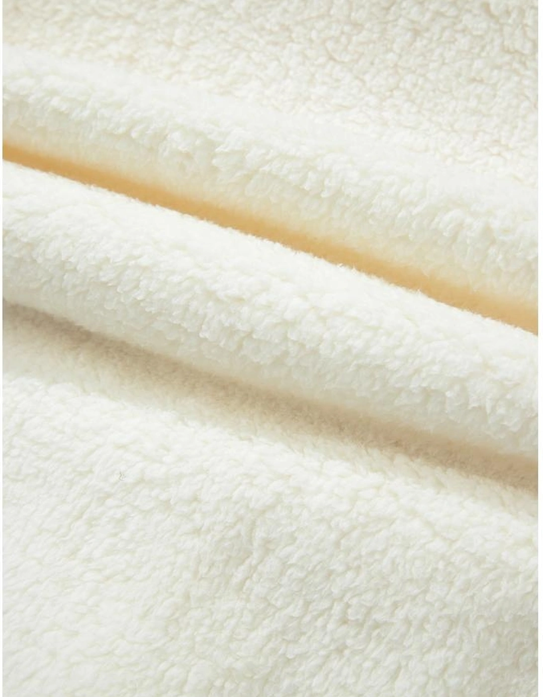 Beige Sherpa HOWDY Patched Pullover Sweatshirt