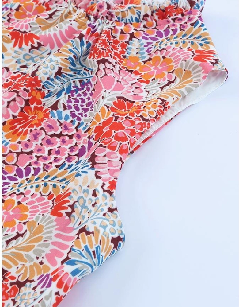 Multicolor Floral Print Relaxed Tank Top