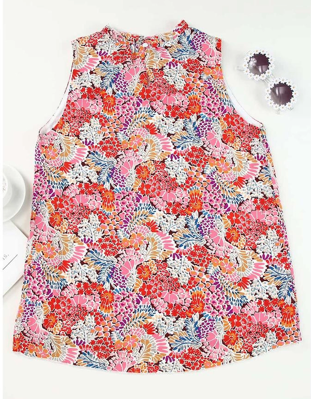 Multicolor Floral Print Relaxed Tank Top