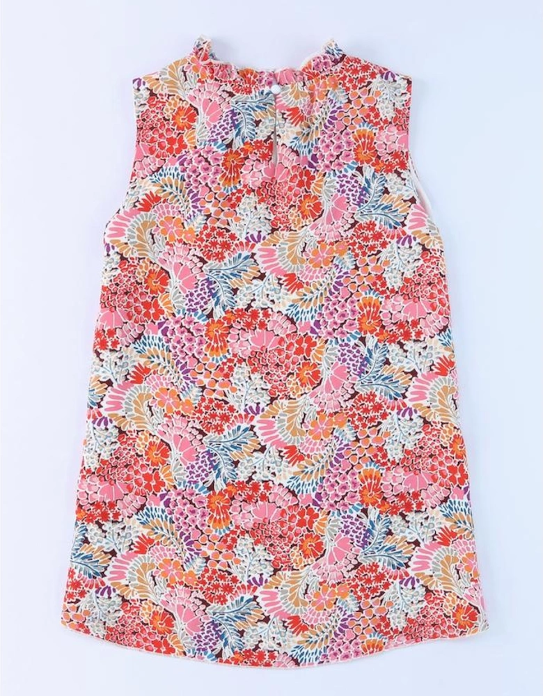 Multicolor Floral Print Relaxed Tank Top