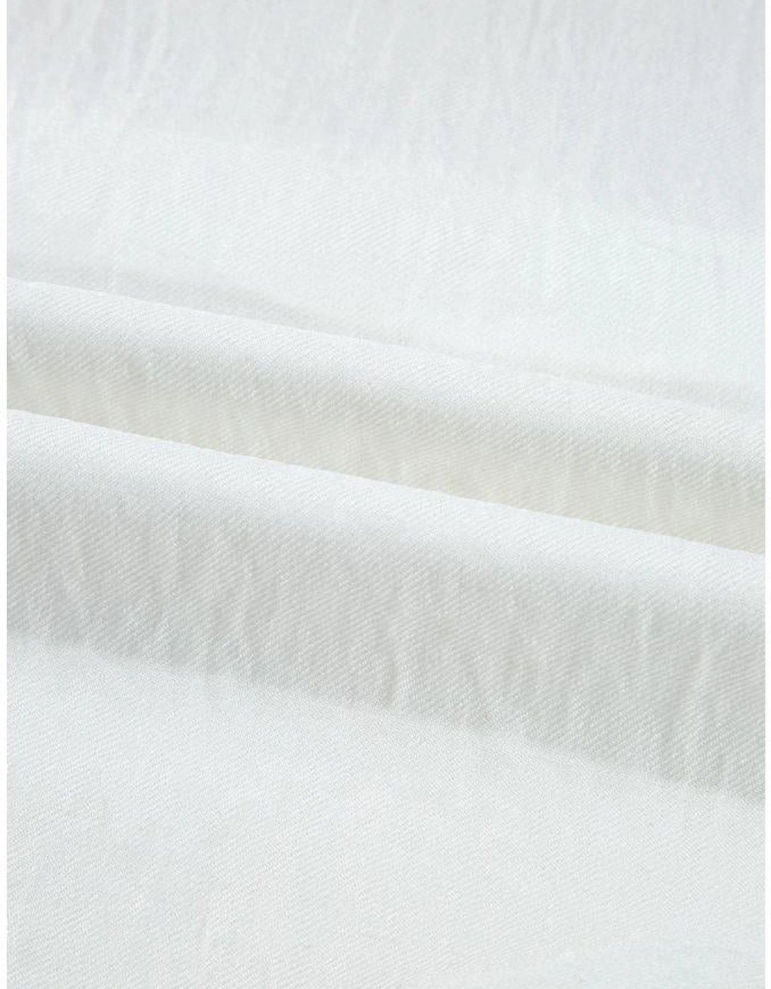 White Lace Patchwork Buttoned Stand Neck Loose Shirt