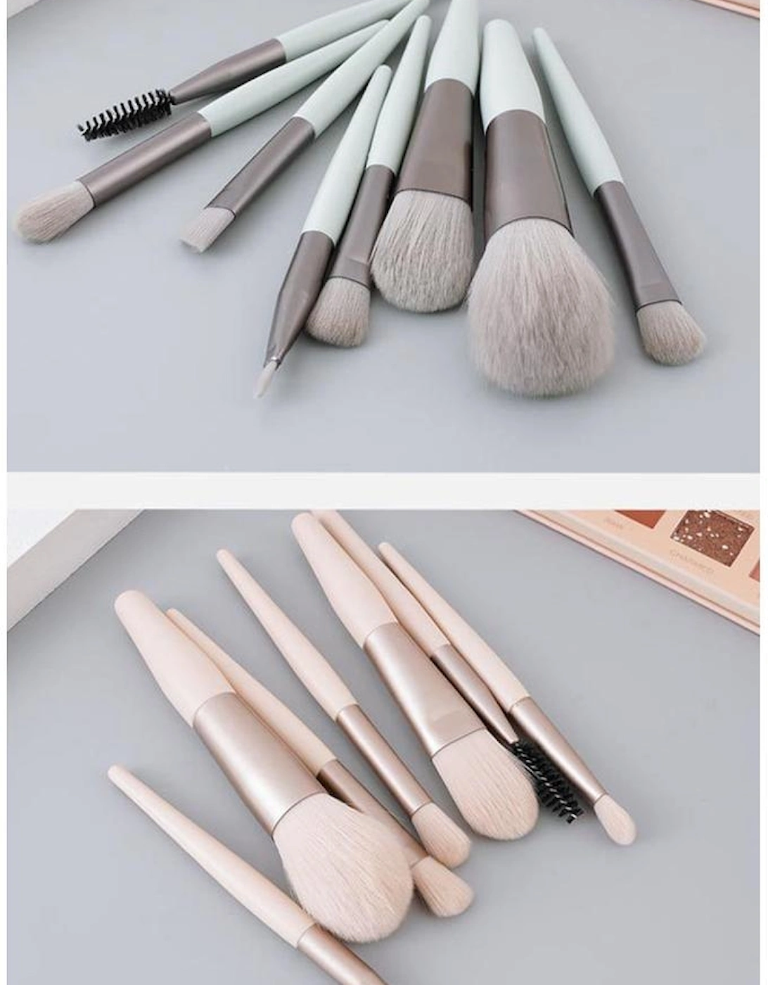 Azura Exchange Apricot Pink 8pcs Soft Fluffy Mini Makeup Brush Set with Bag, 6 of 5