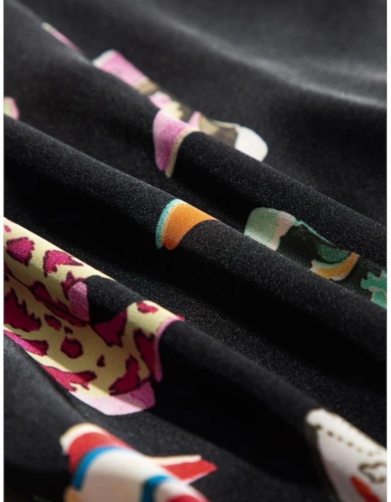 Black Western Boots Printed Short Pajama Set