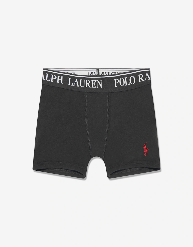 Boys 2 Pack Boxer Shorts Set in Black