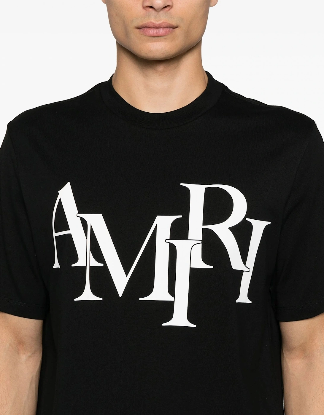 Staggered Logo T-Shirt Black