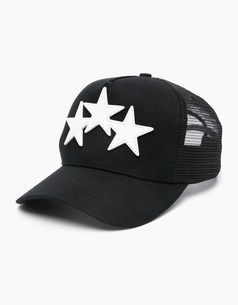 3 Star Trucker Hat Black