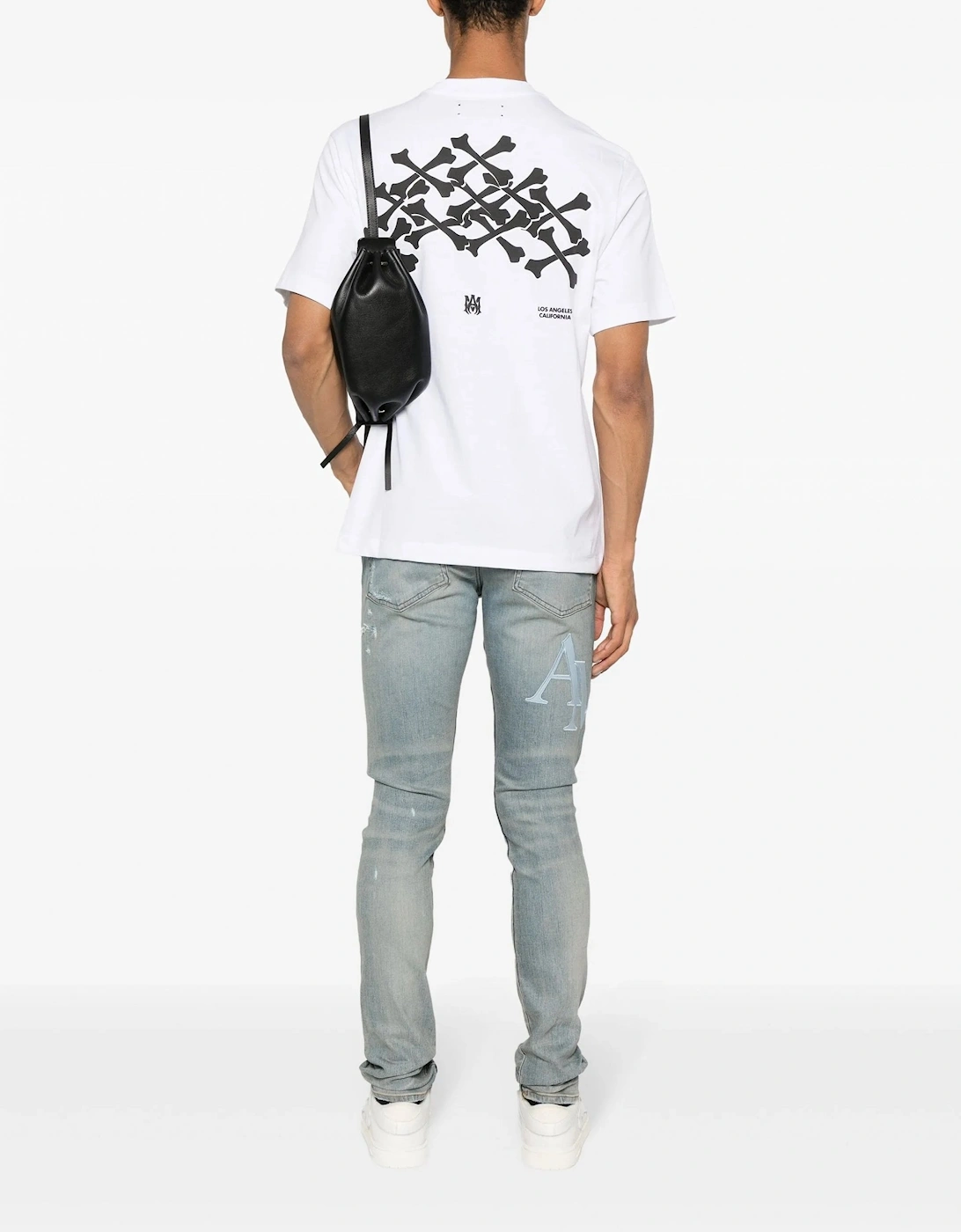 Bones Stacked Tee White