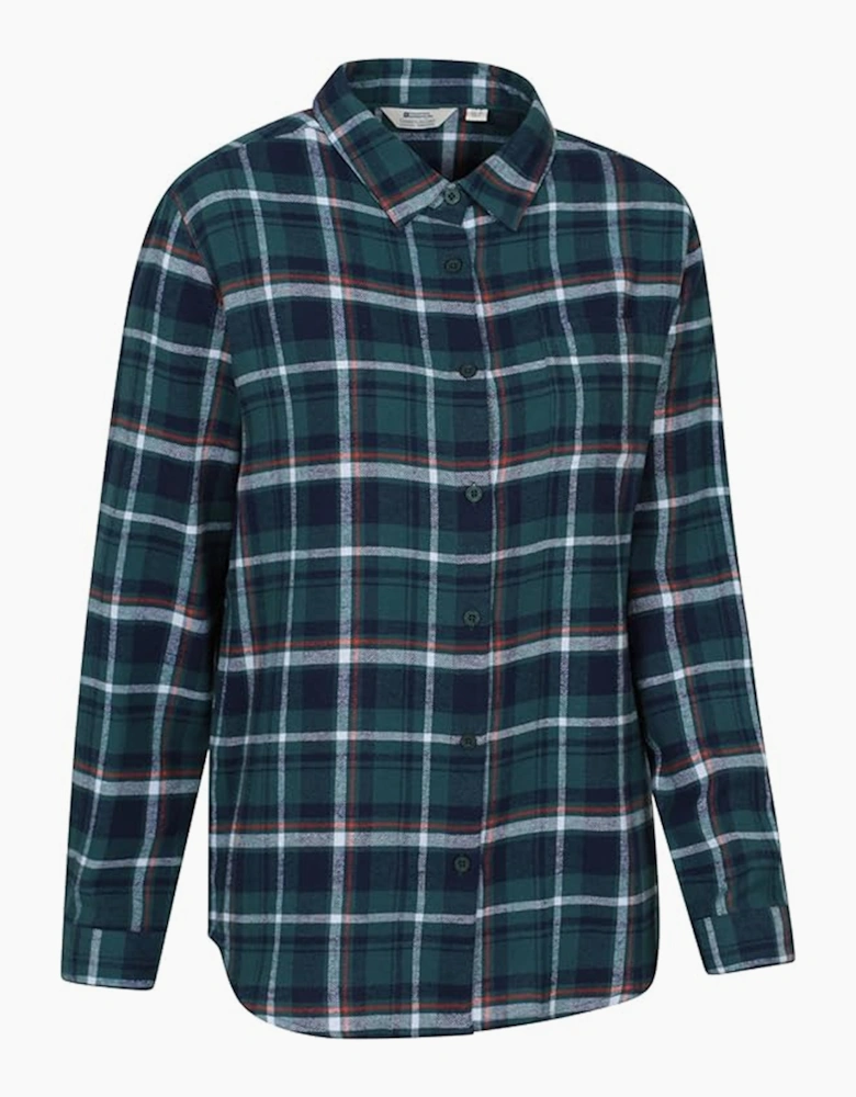 Womens/Ladies Balsam Brushed Flannel Longline Shirt