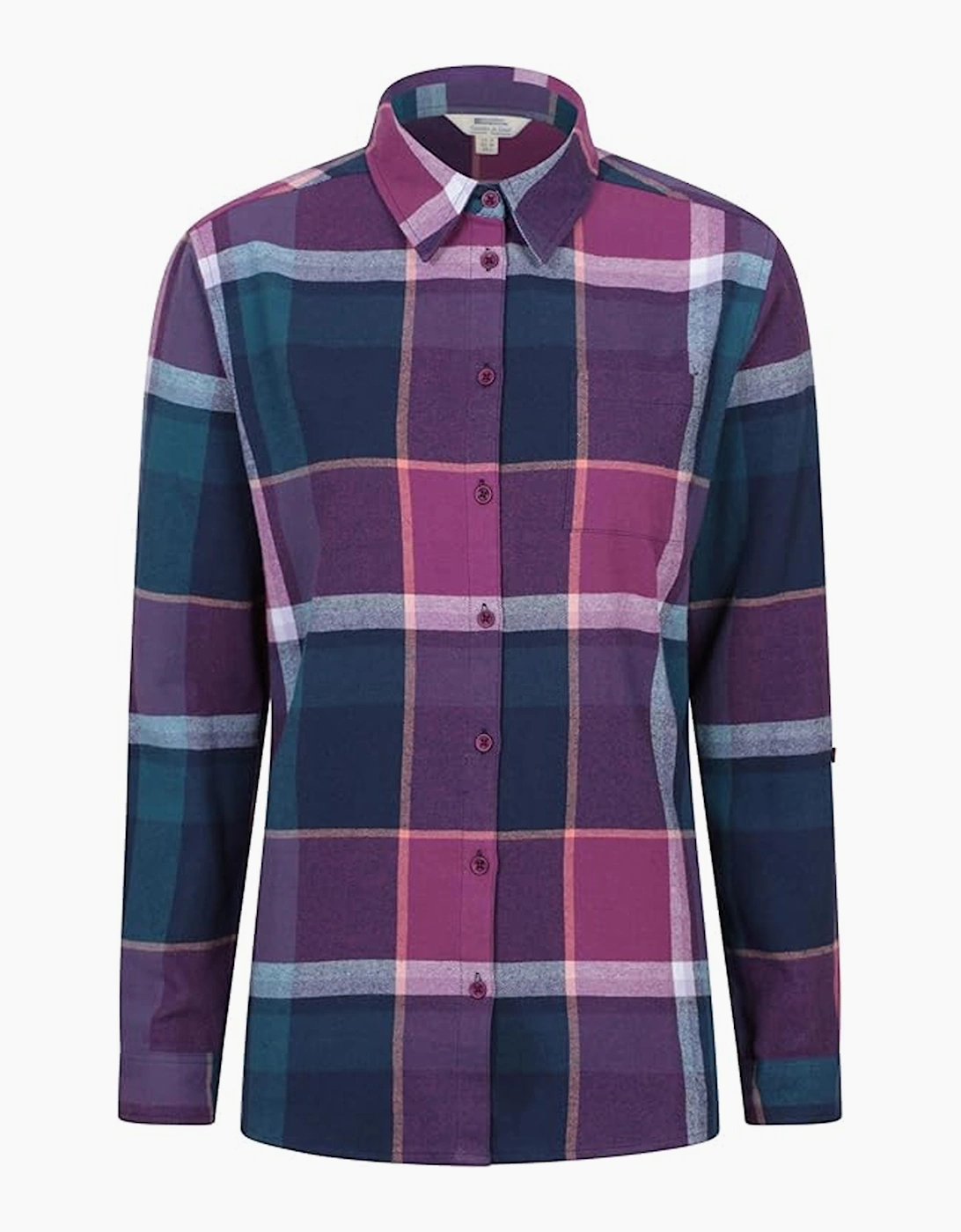 Womens/Ladies Balsam Brushed Flannel Longline Shirt, 5 of 4