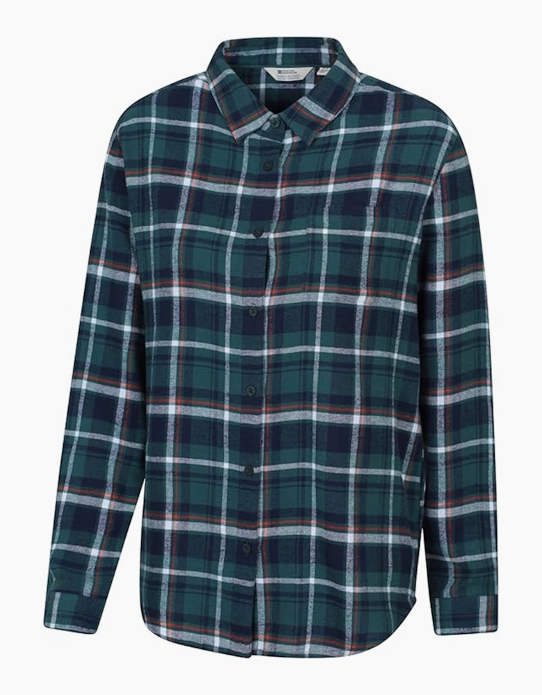 Womens/Ladies Balsam Brushed Flannel Longline Shirt