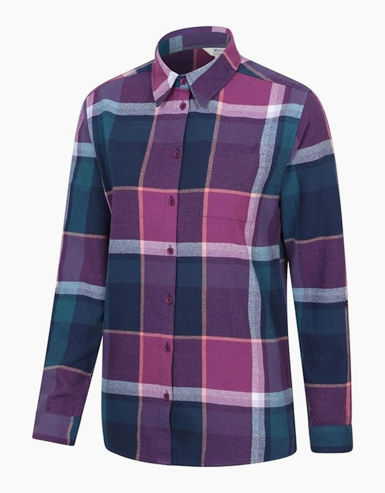 Womens/Ladies Balsam Brushed Flannel Longline Shirt