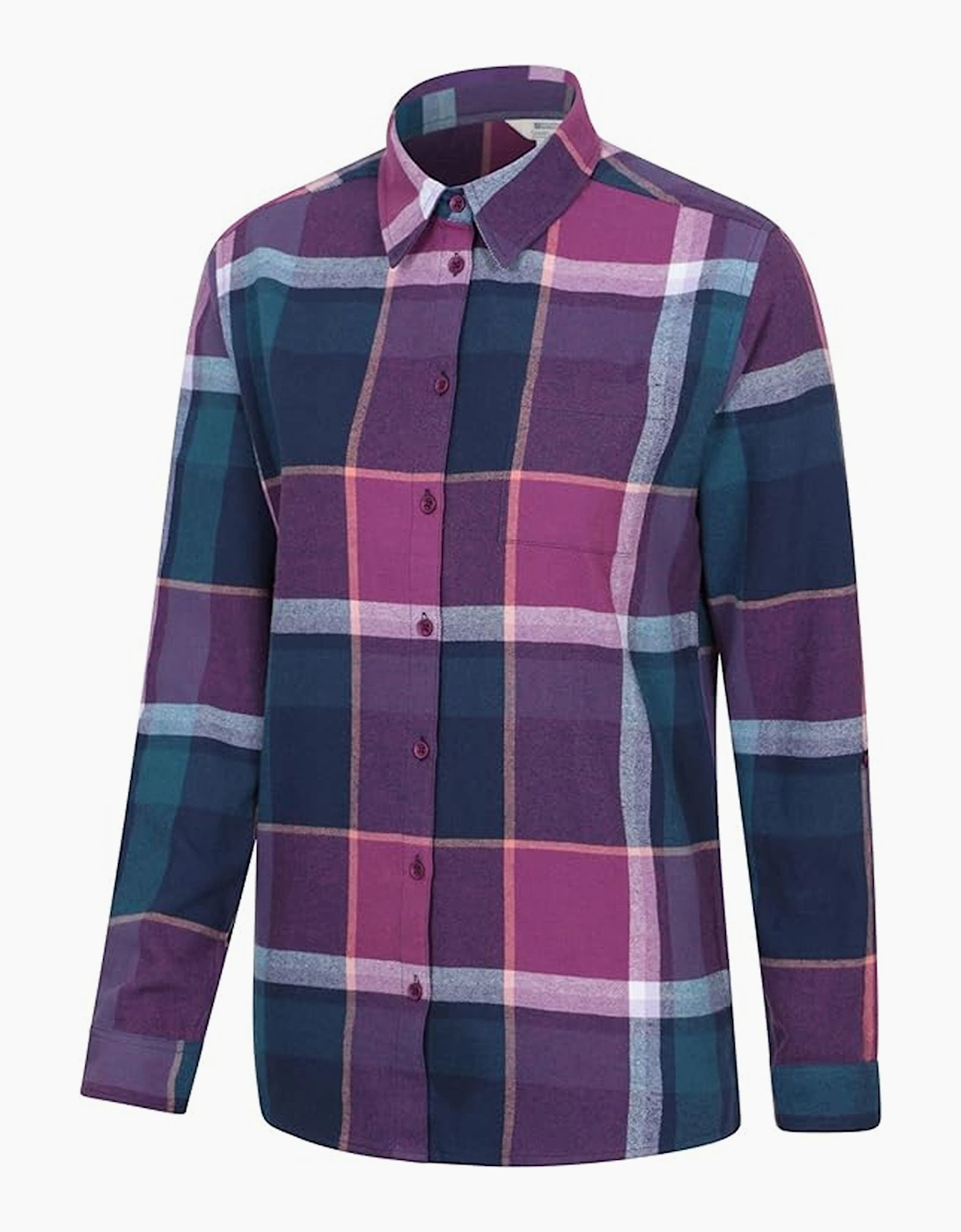 Womens/Ladies Balsam Brushed Flannel Longline Shirt