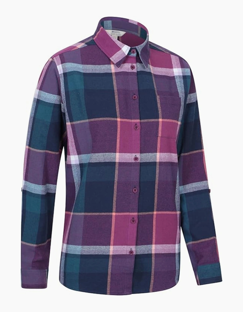 Womens/Ladies Balsam Brushed Flannel Longline Shirt