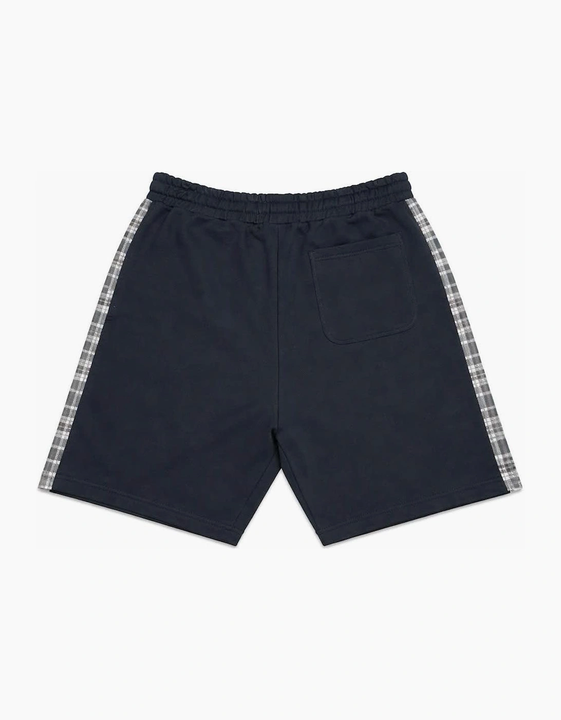 Lyle & Scott Check Panelled Sweat Shorts Dark Navy