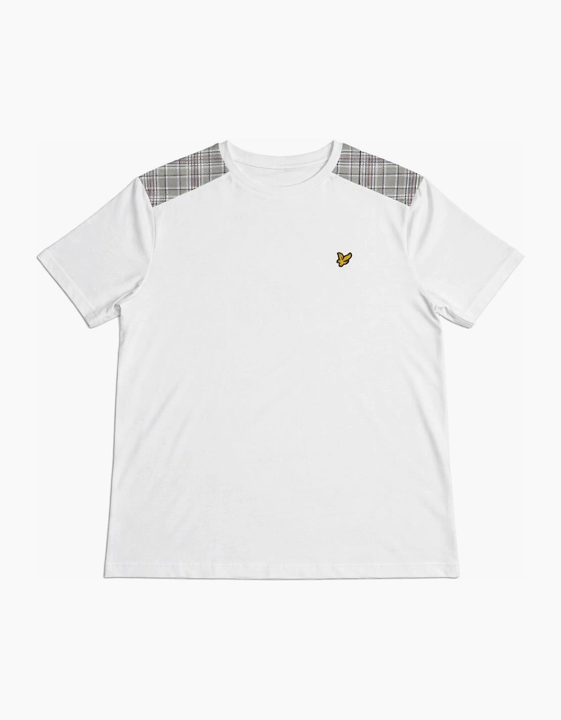 Lyle & Scott Check Panelled T-Shirt White, 2 of 1