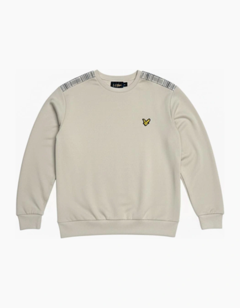Lyle & Scott Check Panelled Crewneck Sweatshirt Cove