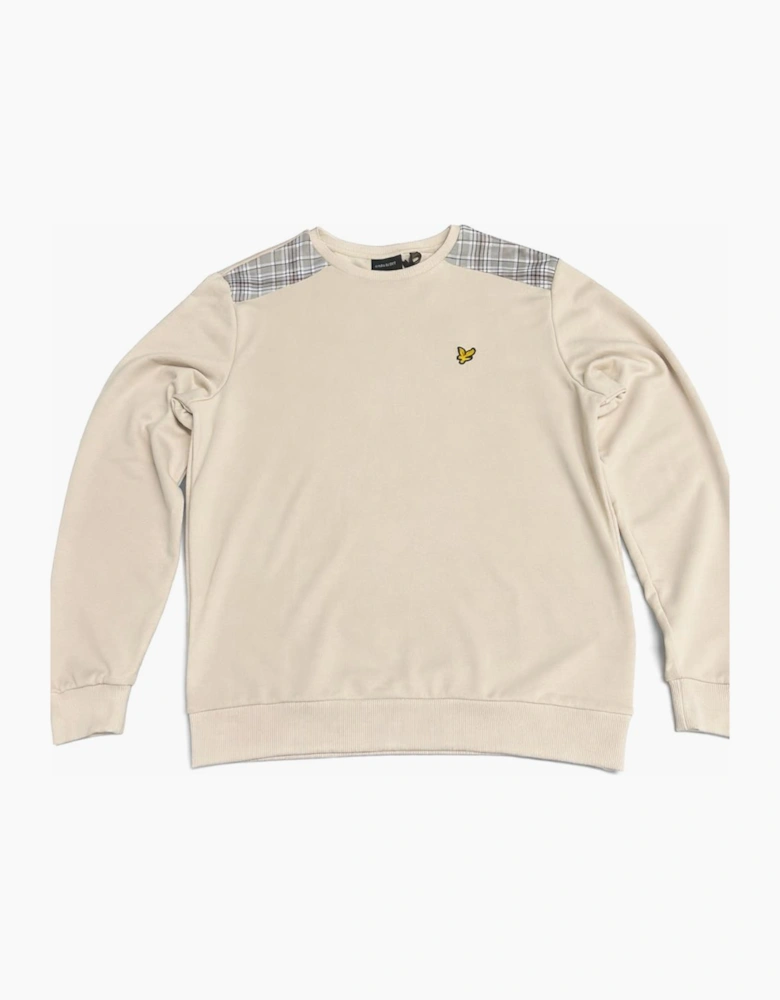 Lyle & Scott Check Panelled Crewneck Sweatshirt Cove