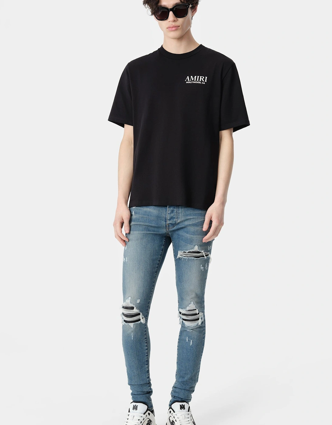 Bones Stacked Tee Black