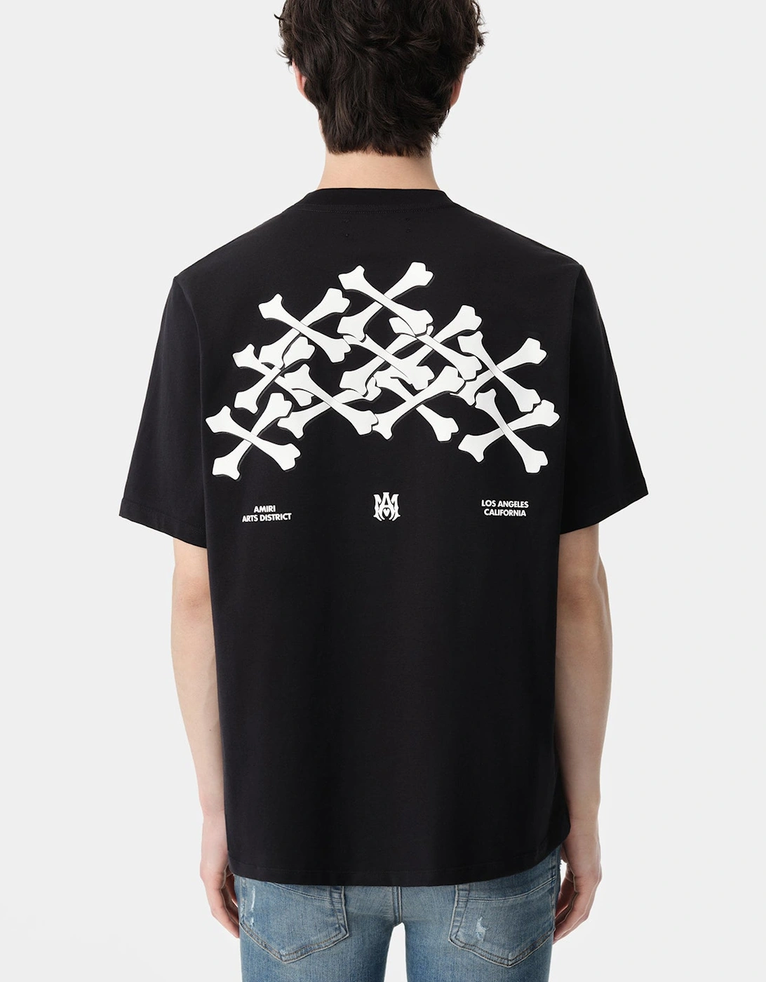 Bones Stacked Tee Black