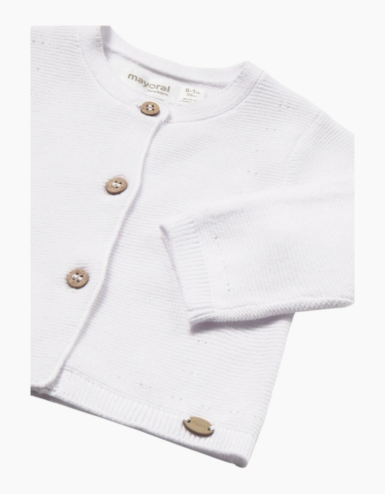 White Knit Cardigan