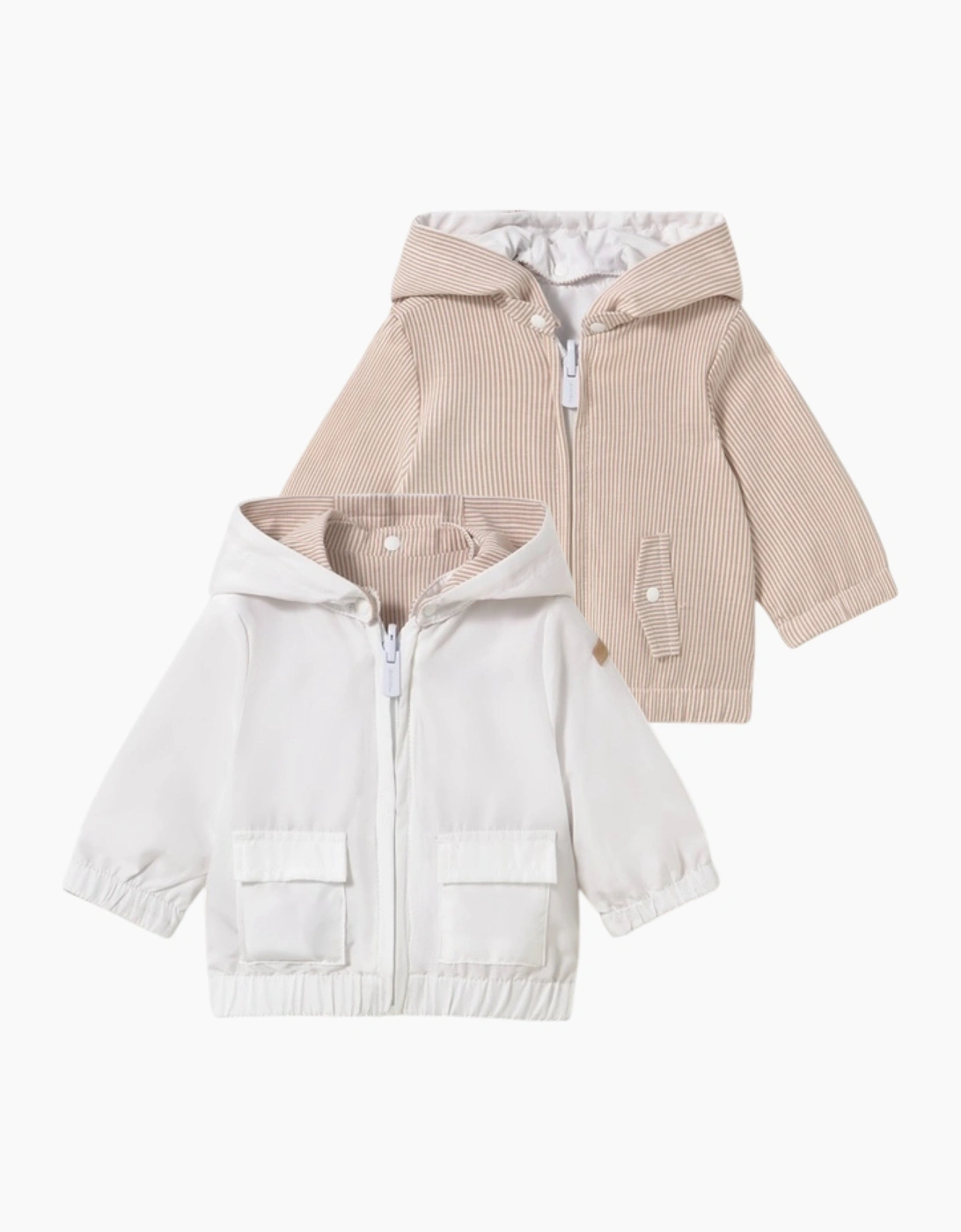 Boys White Reversible Windbreaker Jacket, 6 of 5