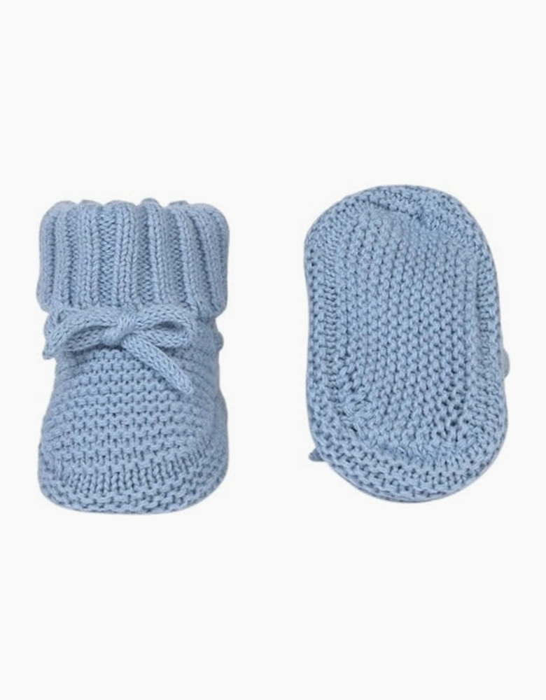 Boys Blue Knit Booties