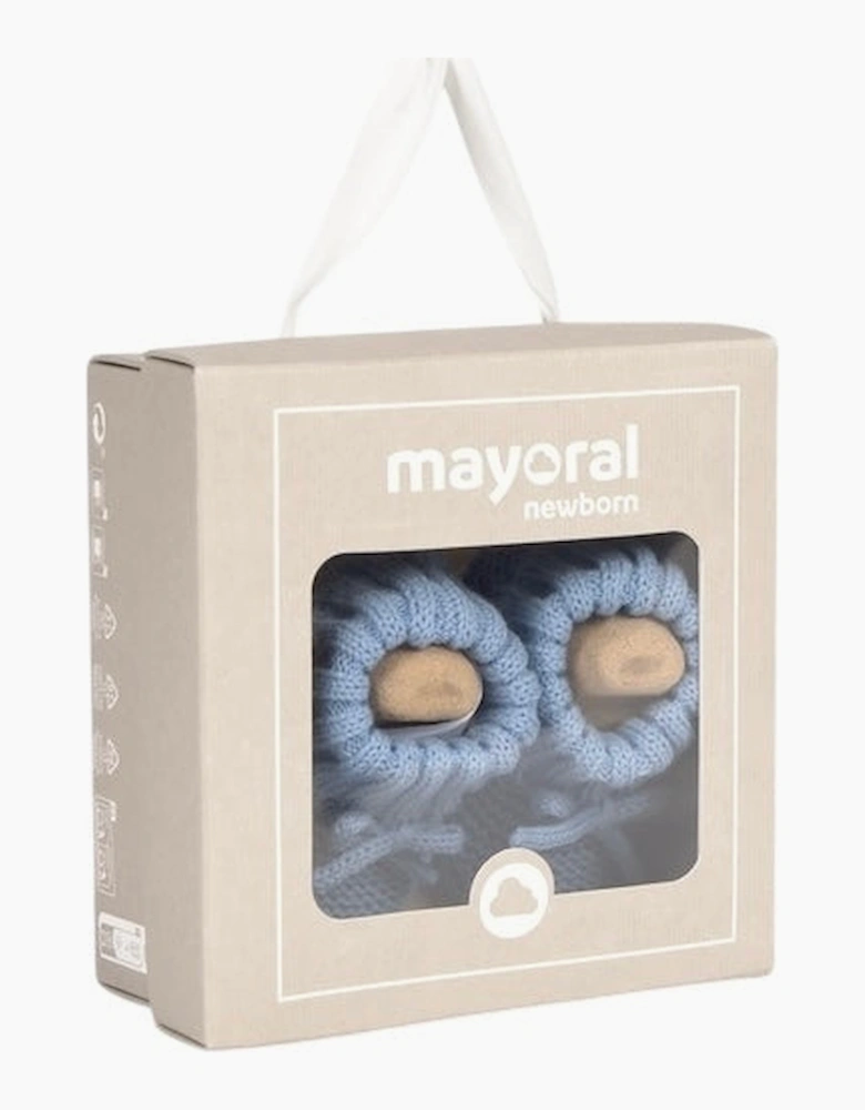 Boys Blue Knit Booties