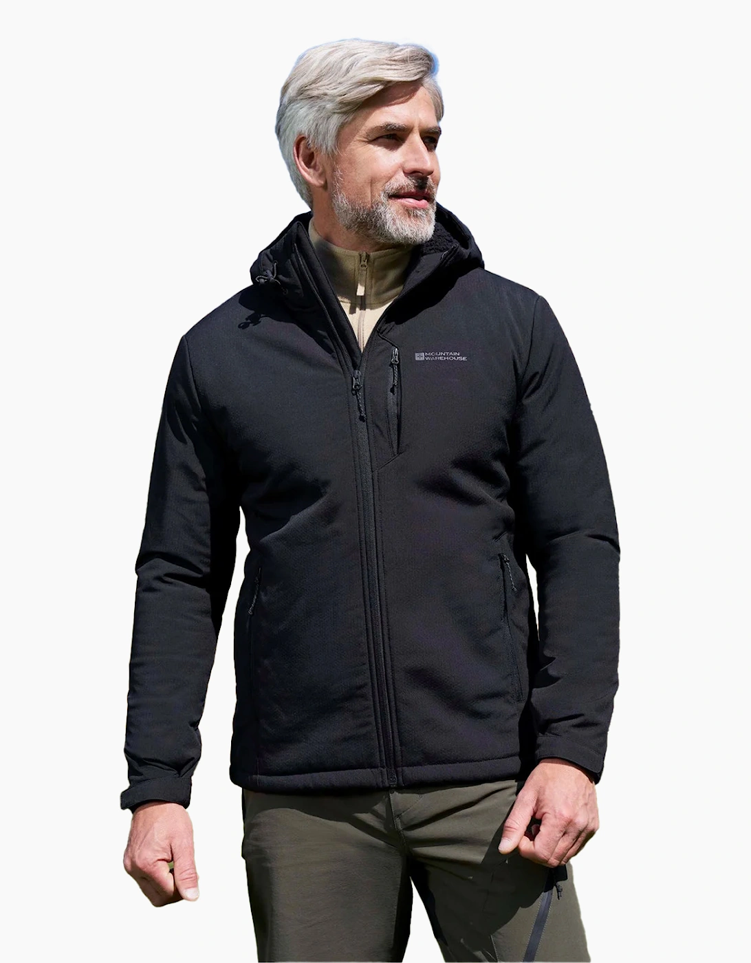 Mens Charleston Faux Fur Lined Soft Shell Jacket